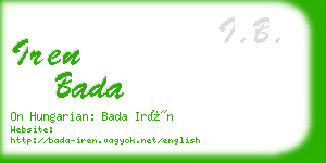 iren bada business card